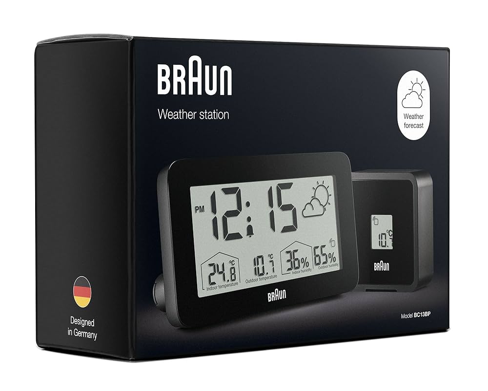 Braun デジタル時計ラジオ ブラック Braun デジタル時計ラジオ ブラック BRAUN digital clock | AssistOn